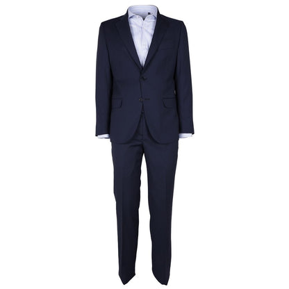 Made in Italy Blue Virgin Wool Men’s Suit - IT46 | S