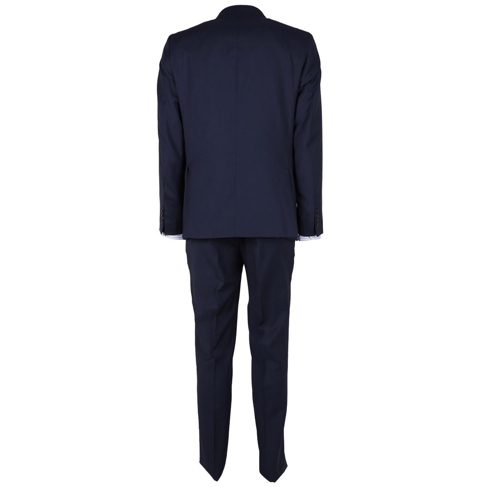 Made in Italy Blue Virgin Wool Men’s Suit - IT46 | S