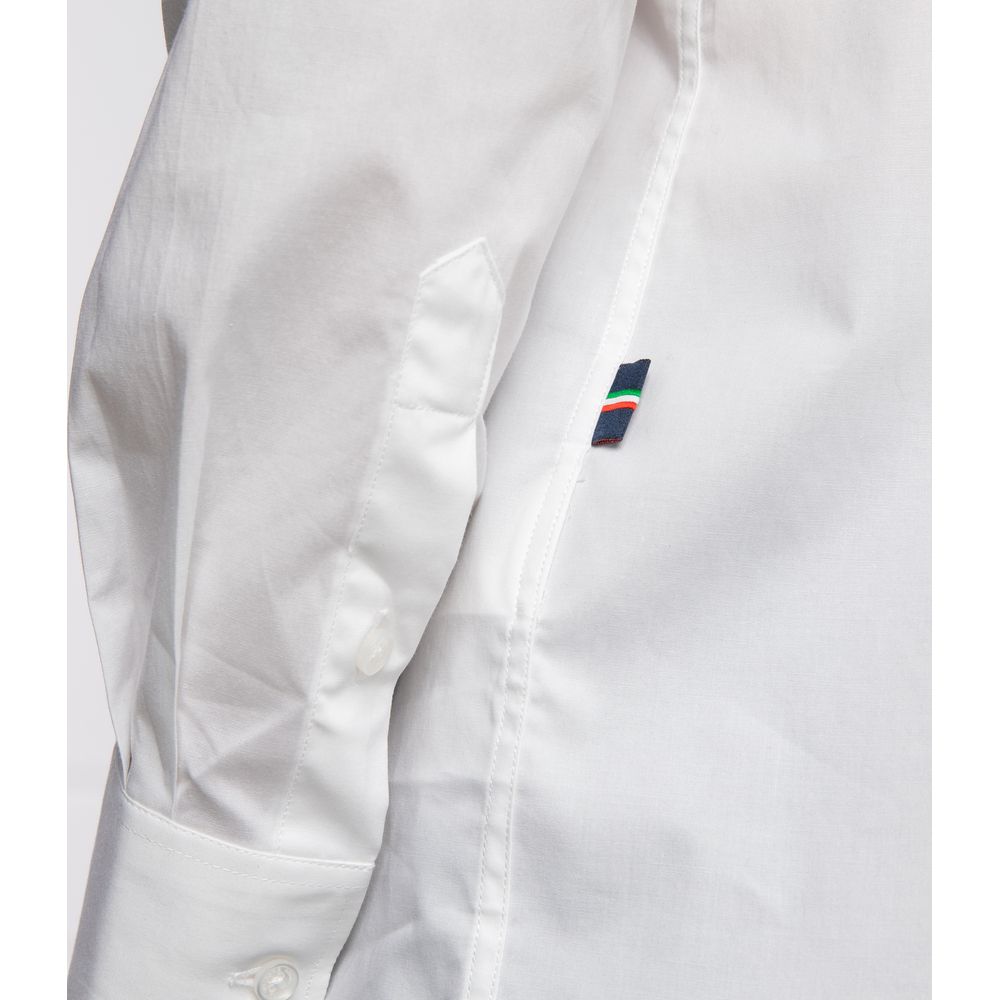 Aeronautica Militare White Cotton Men’s Shirt