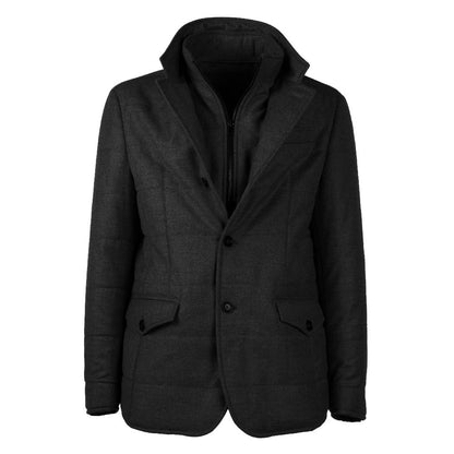 Made in Italy Elegant Wool-Cashmere Men’s Coat - IT46 | S