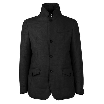 Made in Italy Elegant Wool-Cashmere Men’s Coat - IT46 | S