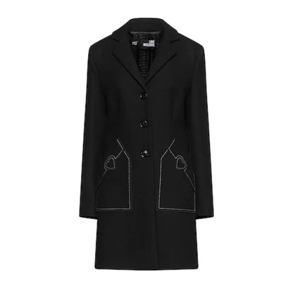 Love Moschino Black Wool Women Coat - IT46 | L