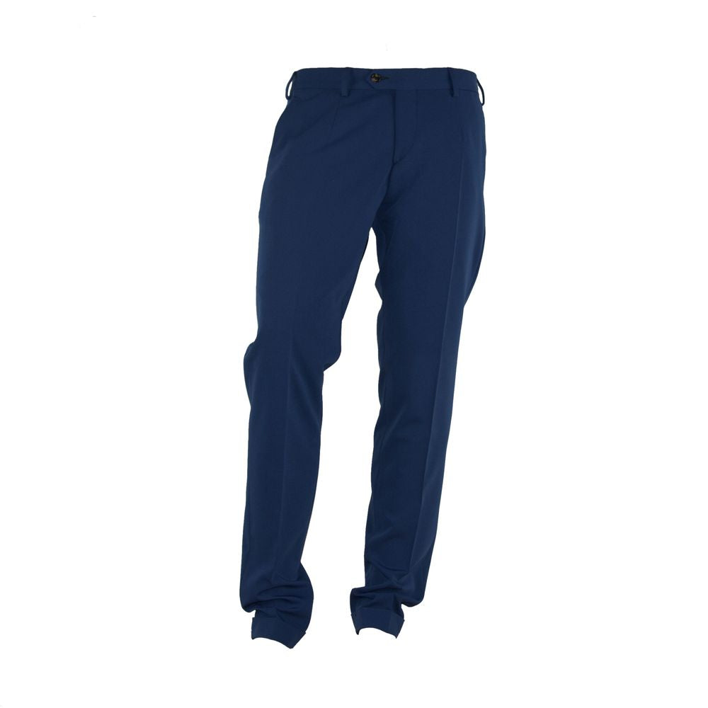 Made in Italy Elegant Blue Trousers for Sophisticated