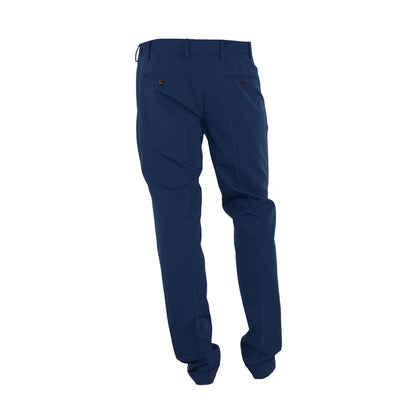 Made in Italy Elegant Blue Trousers for Sophisticated