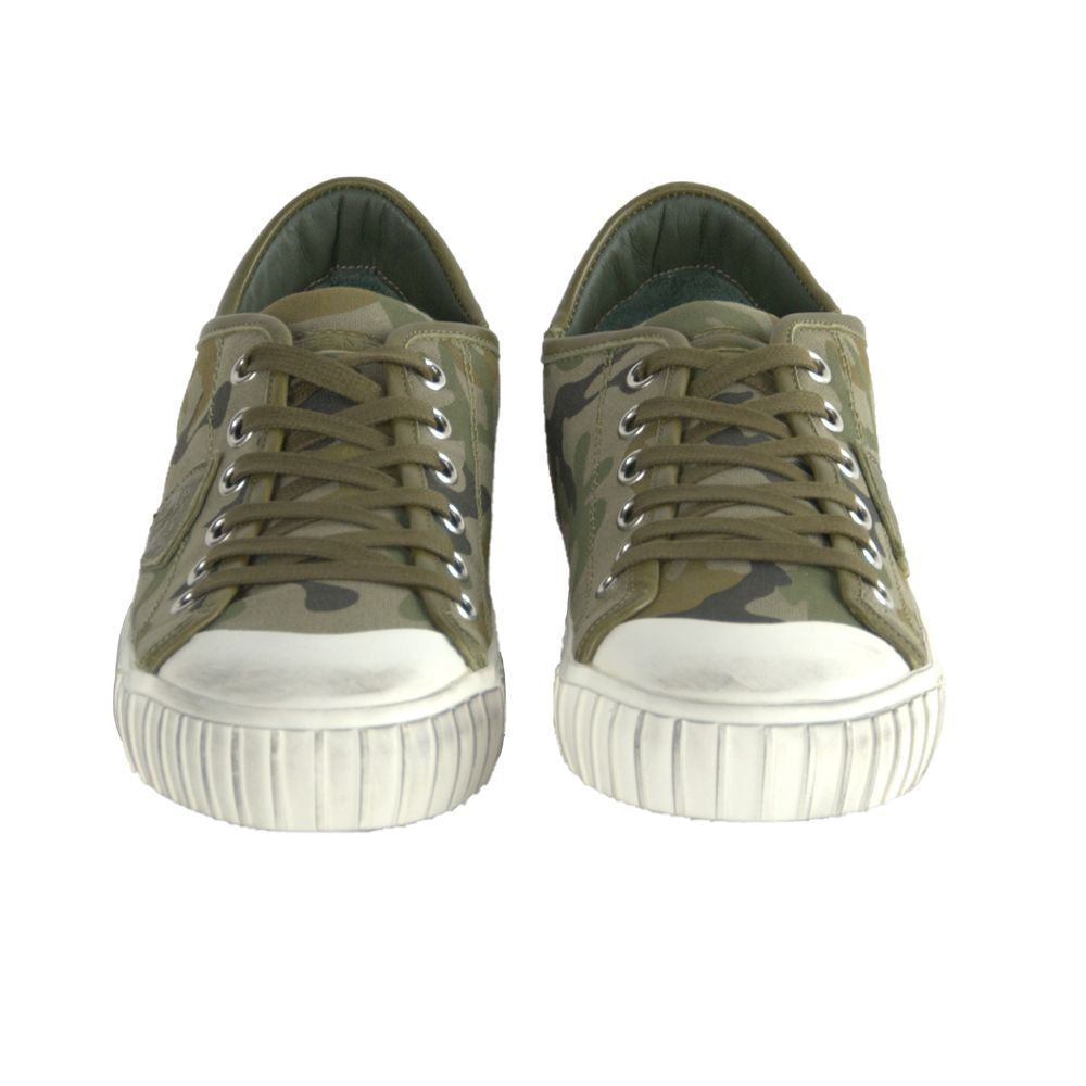 Philippe Model Green Leather Men Sneaker