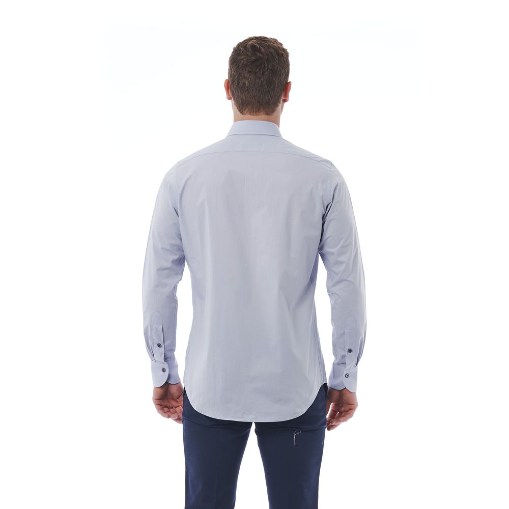 Bagutta Gray Cotton Men Shirt - XXL