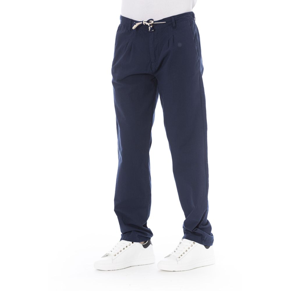 Baldinini Trend Blue Cotton Men Chino Pant