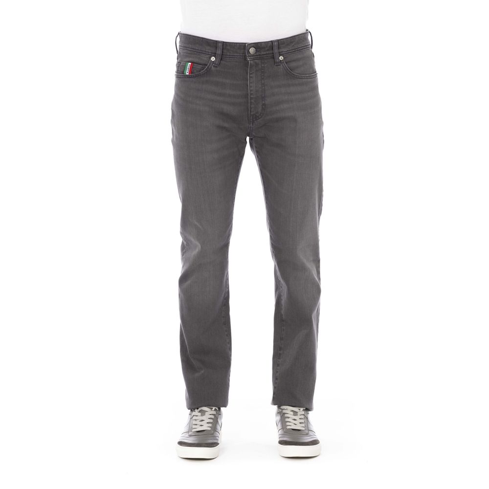 Baldinini Trend Gray Cotton Men Jeans - W36