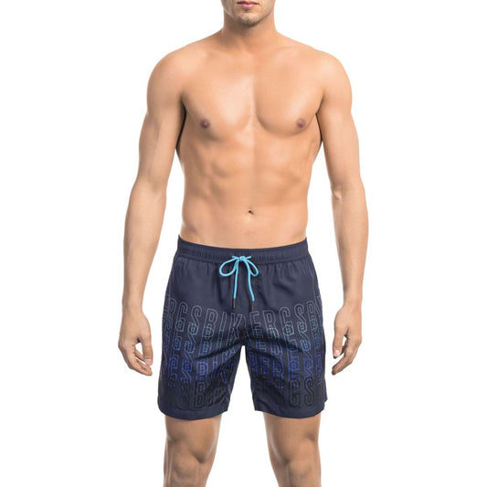 Bikkembergs Blue Polyester Men’s Swim Short