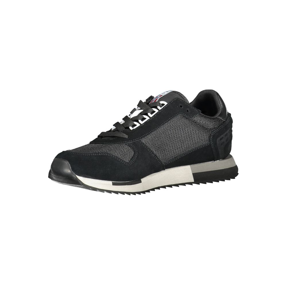 Napapijri Black Leather Men Sneaker - EU46/US12