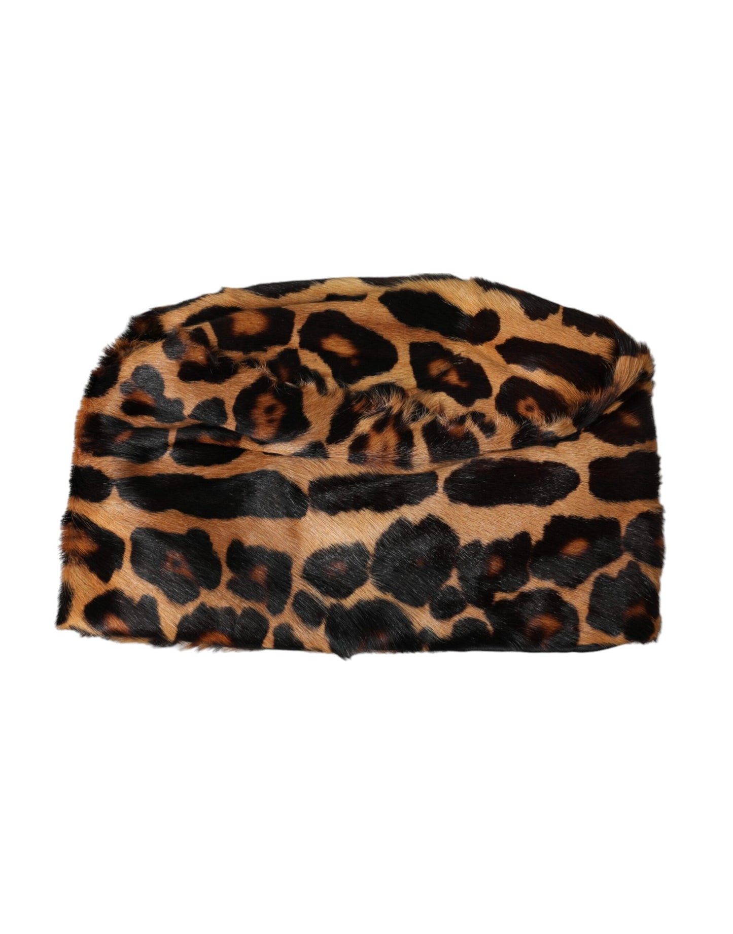 Dolce & Gabbana Brown Leopard Fur Women Bucket Hat - 58 cm|M