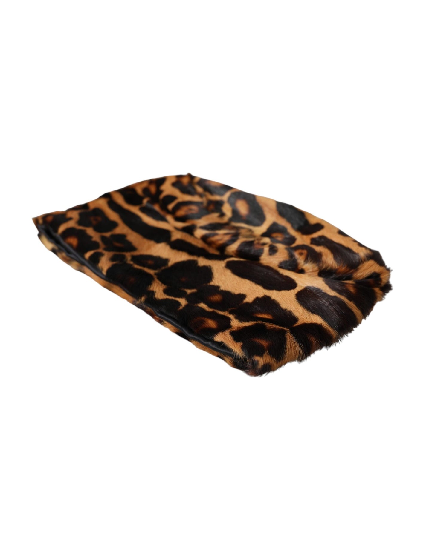 Dolce & Gabbana Brown Leopard Fur Women Bucket Hat