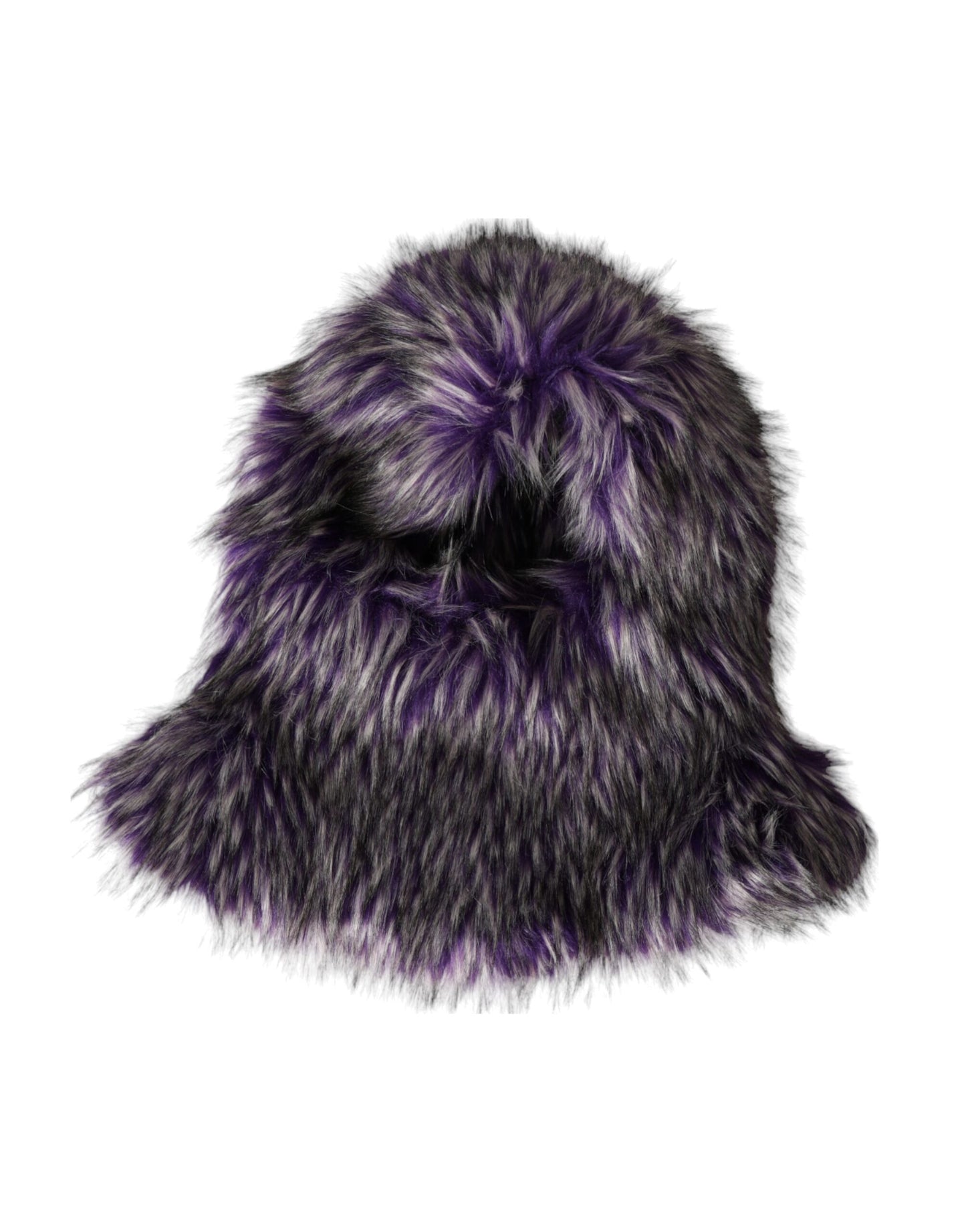 Dolce & Gabbana Purple Faux Fur Whole Head Wrap Hat - 57 cm|S