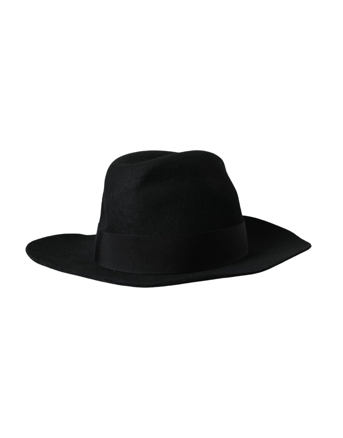 Dolce & Gabbana Black Rabbit Fedora Trilby Women Hat - 57 cm|S