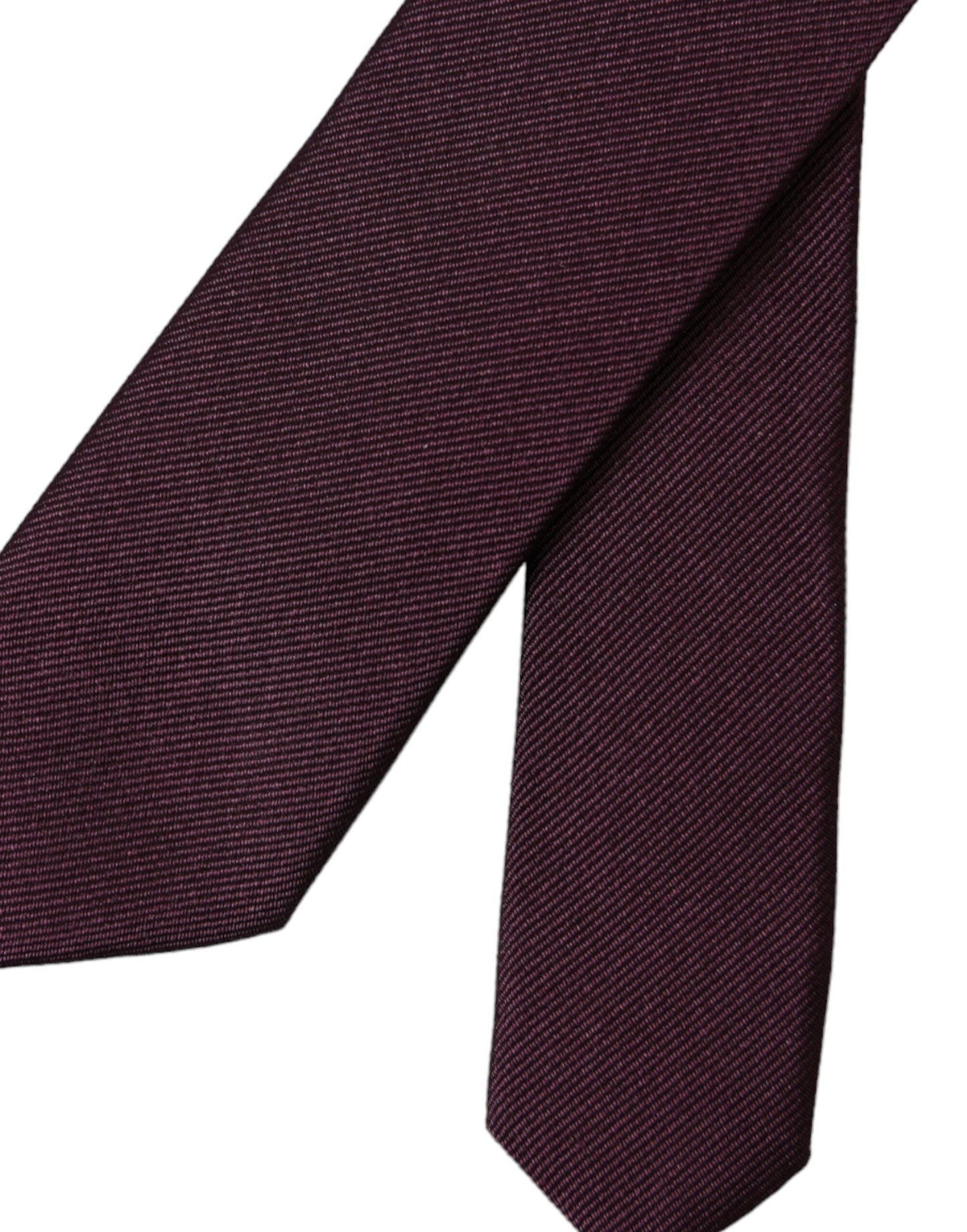 Dolce & Gabbana Bordeaux Solid 100% Silk Adjustable Men Tie