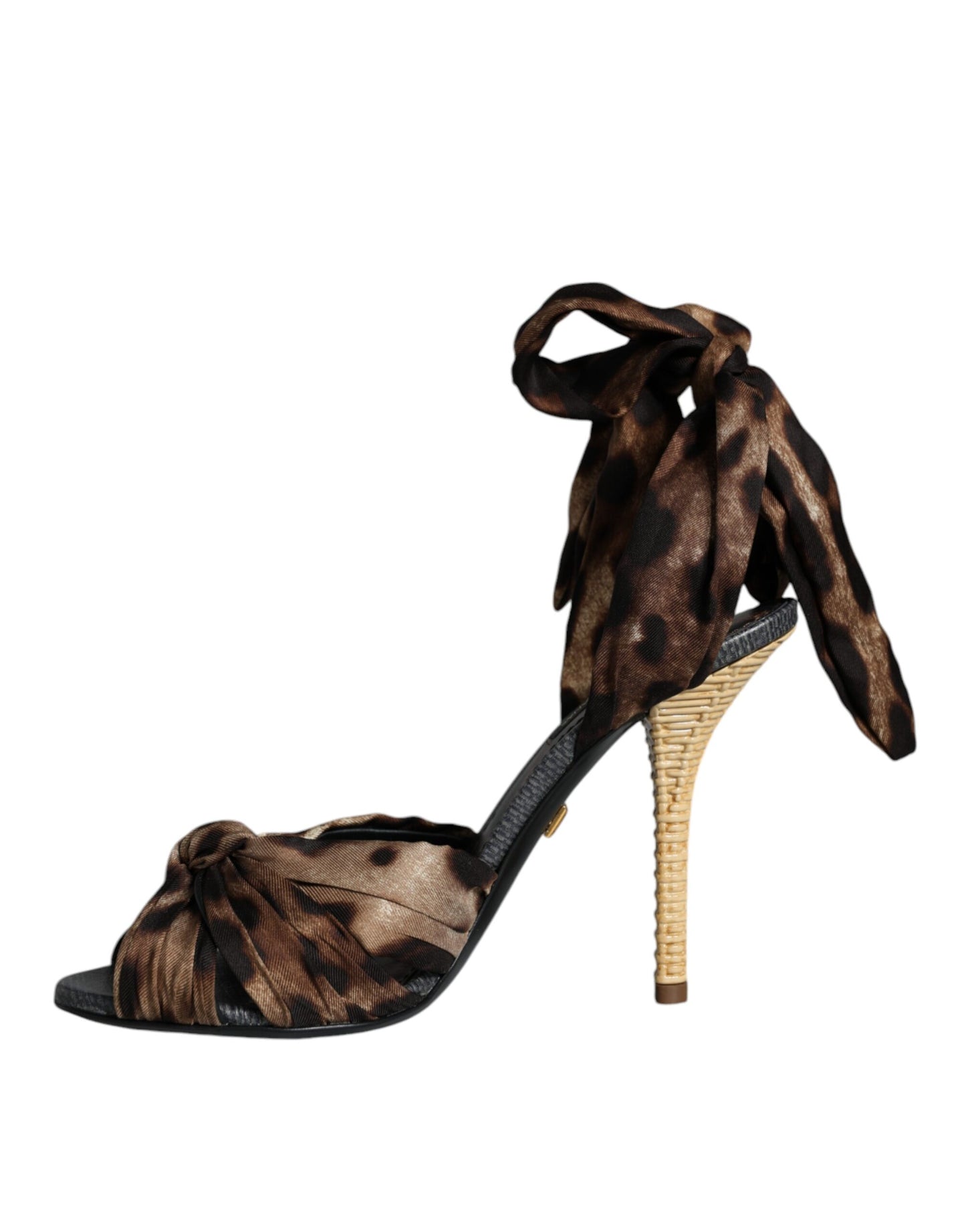 Dolce & Gabbana Brown Leopard Keira Heels Sandals Shoes - EU37/US7