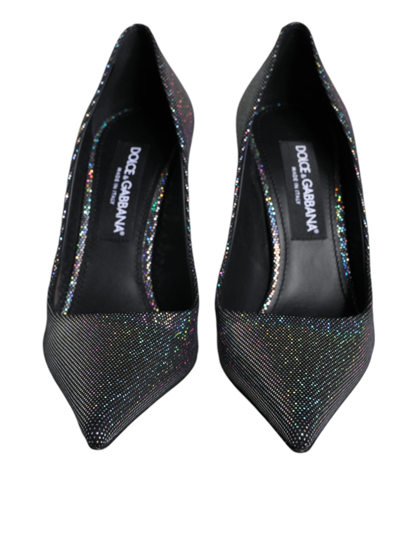 Dolce & Gabbana Multicolor Strass Leather Heels Pumps Shoes - EU39/US9