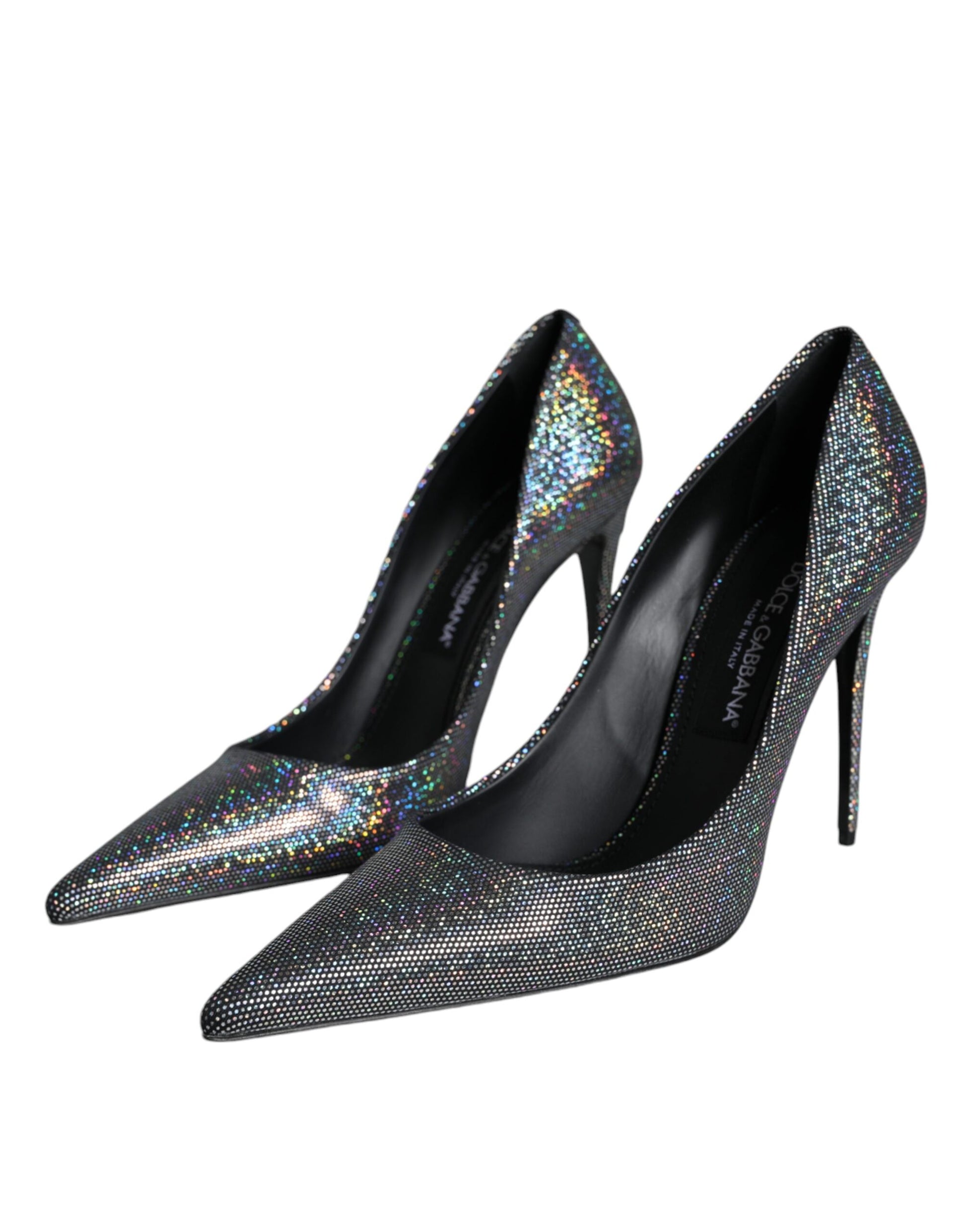 Dolce & Gabbana Multicolor Strass Leather Heels Pumps Shoes - EU39/US9