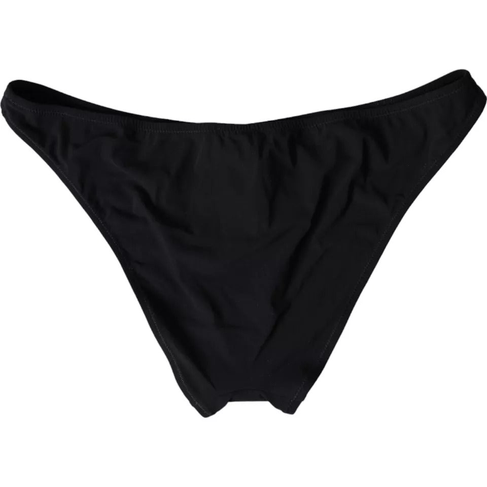 Dolce & Gabbana Black Nylon Swimwear Beachwear Bottom Bikini - IT3 | M