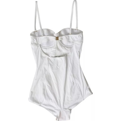 Dolce & Gabbana White Swimsuit One Piece Women Beachwear Bikini - IT4 | L