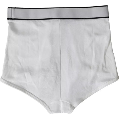 Dolce & Gabbana White Cotton Stretch Branded Logo Underwear - IT2 | S