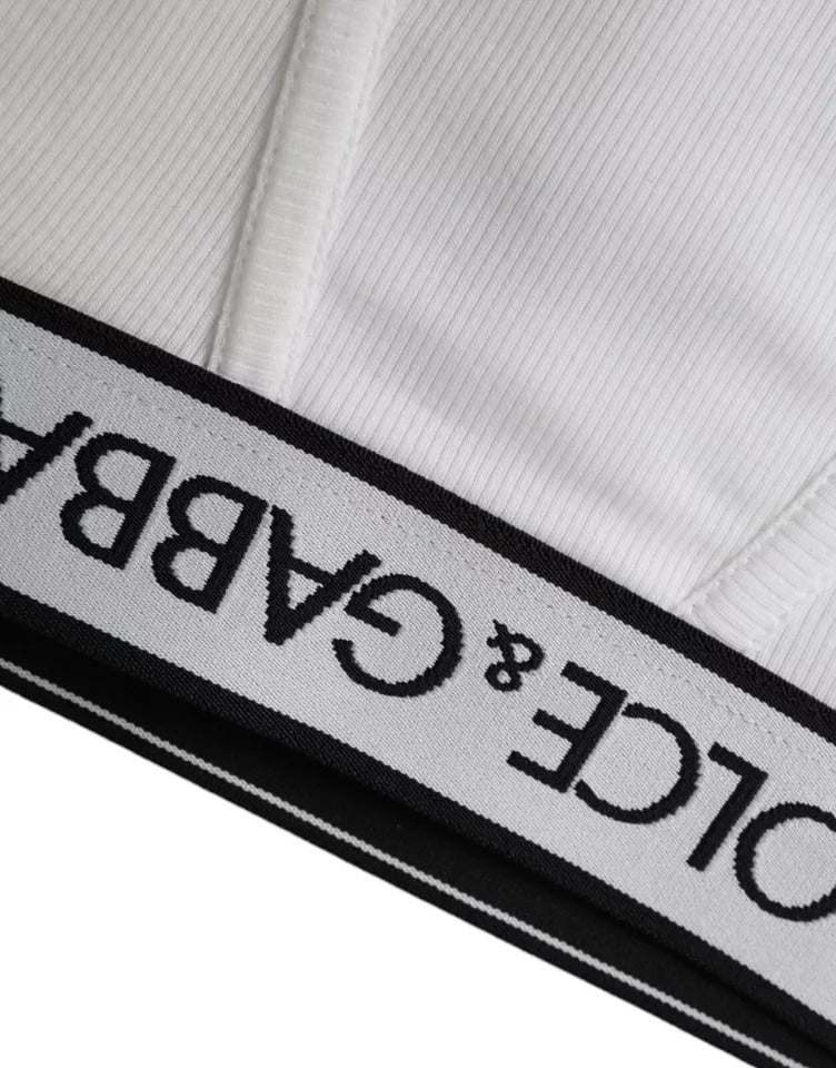 Dolce & Gabbana White Cotton Stretch Branded Logo Underwear - IT2 | S