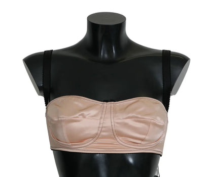 Dolce & Gabbana Black Straps Pink Balconcino Bra - IT40|S