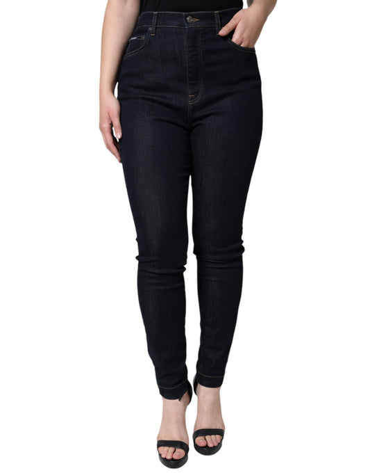 Dolce & Gabbana Black GRACE High Waist Skinny Denim Jeans - IT44 | L