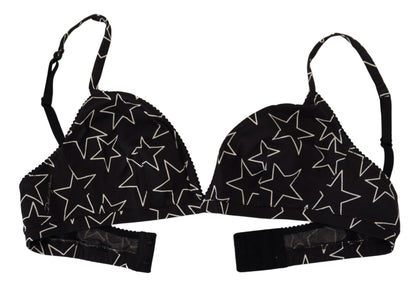 Dolce & Gabbana Black Millennials Star Non Wire Cotton Bra Underwear - IT3 | M