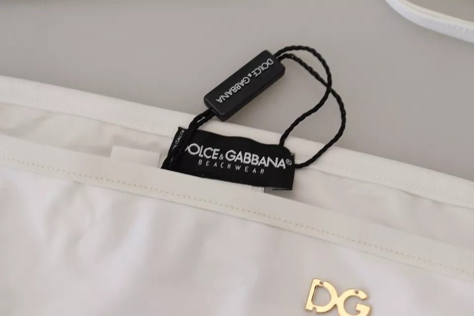 Dolce & Gabbana White DG Logo Beachwear Swimwear Bikini Bottom - IT3 | M