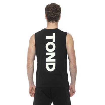 Tond Black Cotton Men's Tank Top