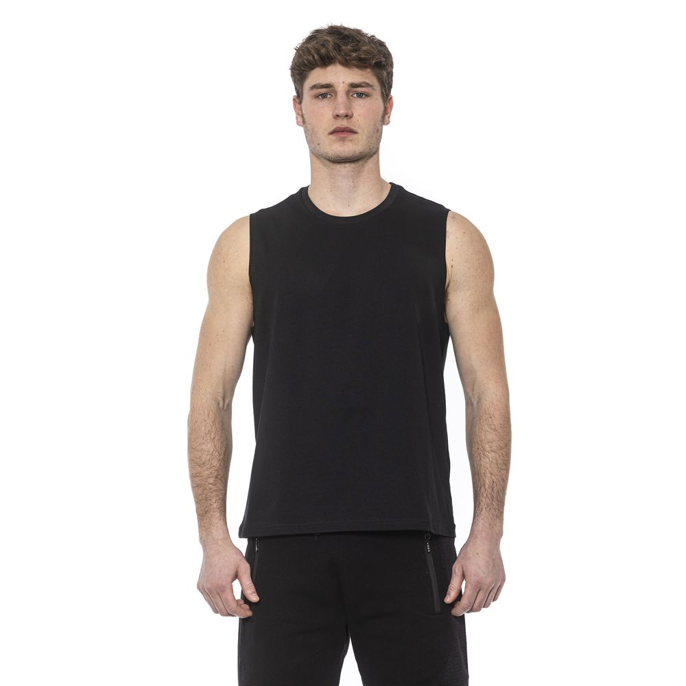 Tond Black Cotton Men's Tank Top