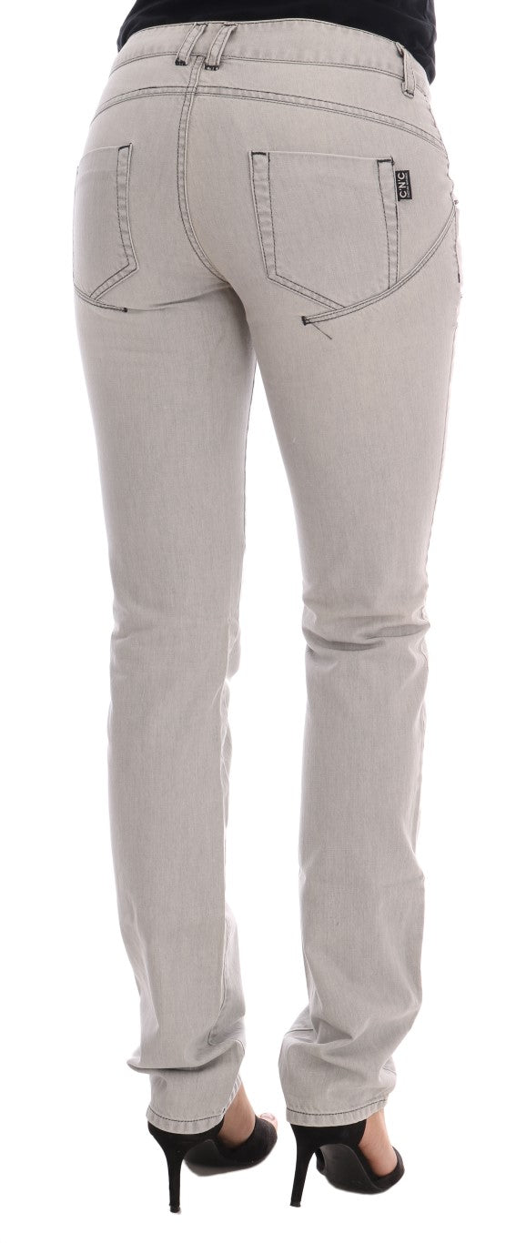 Costume National Sophisticated Gray Super Slim Jeans