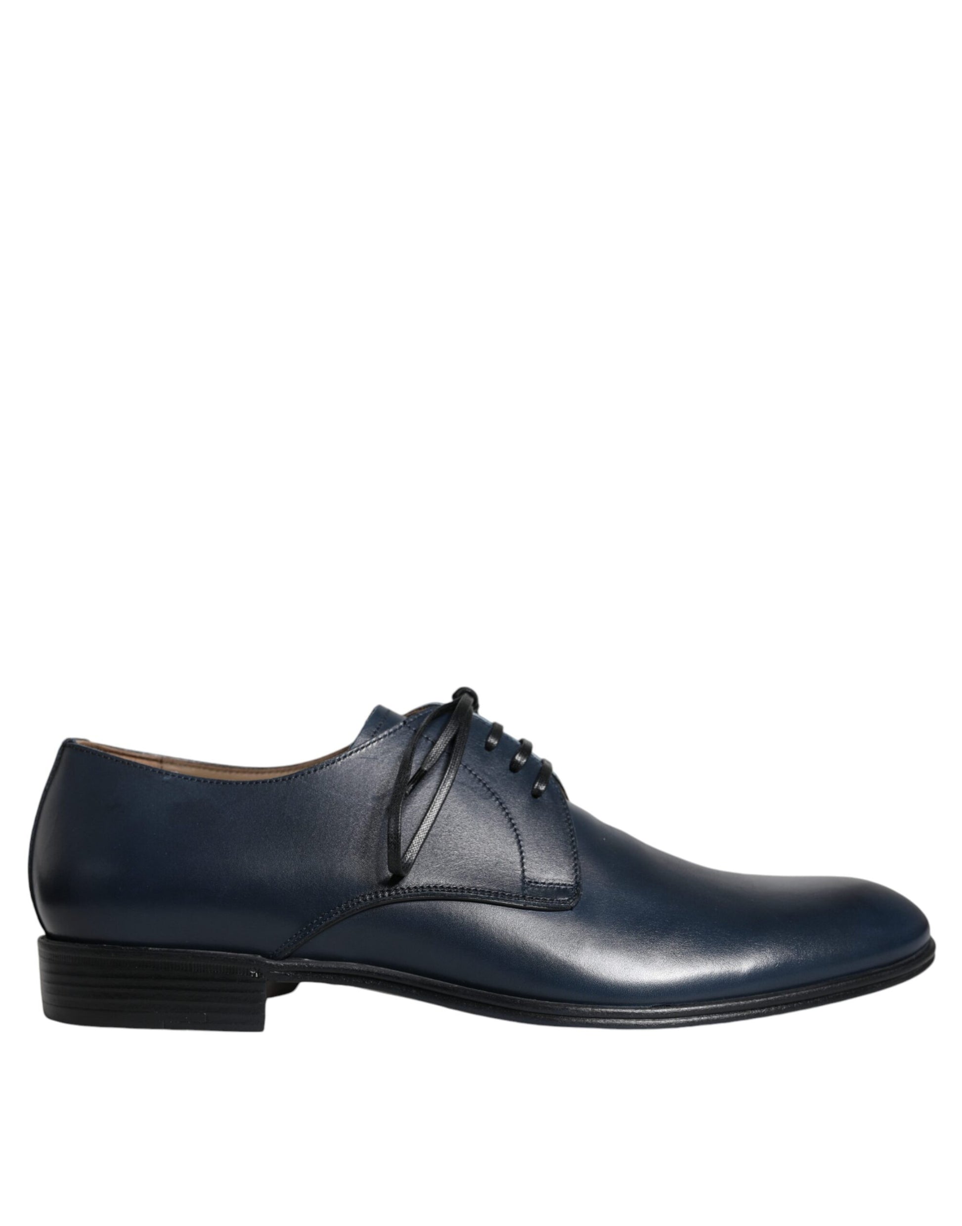 Dolce & Gabbana Navy Blue Leather Derby Dress Formal Shoes - EU42/US9