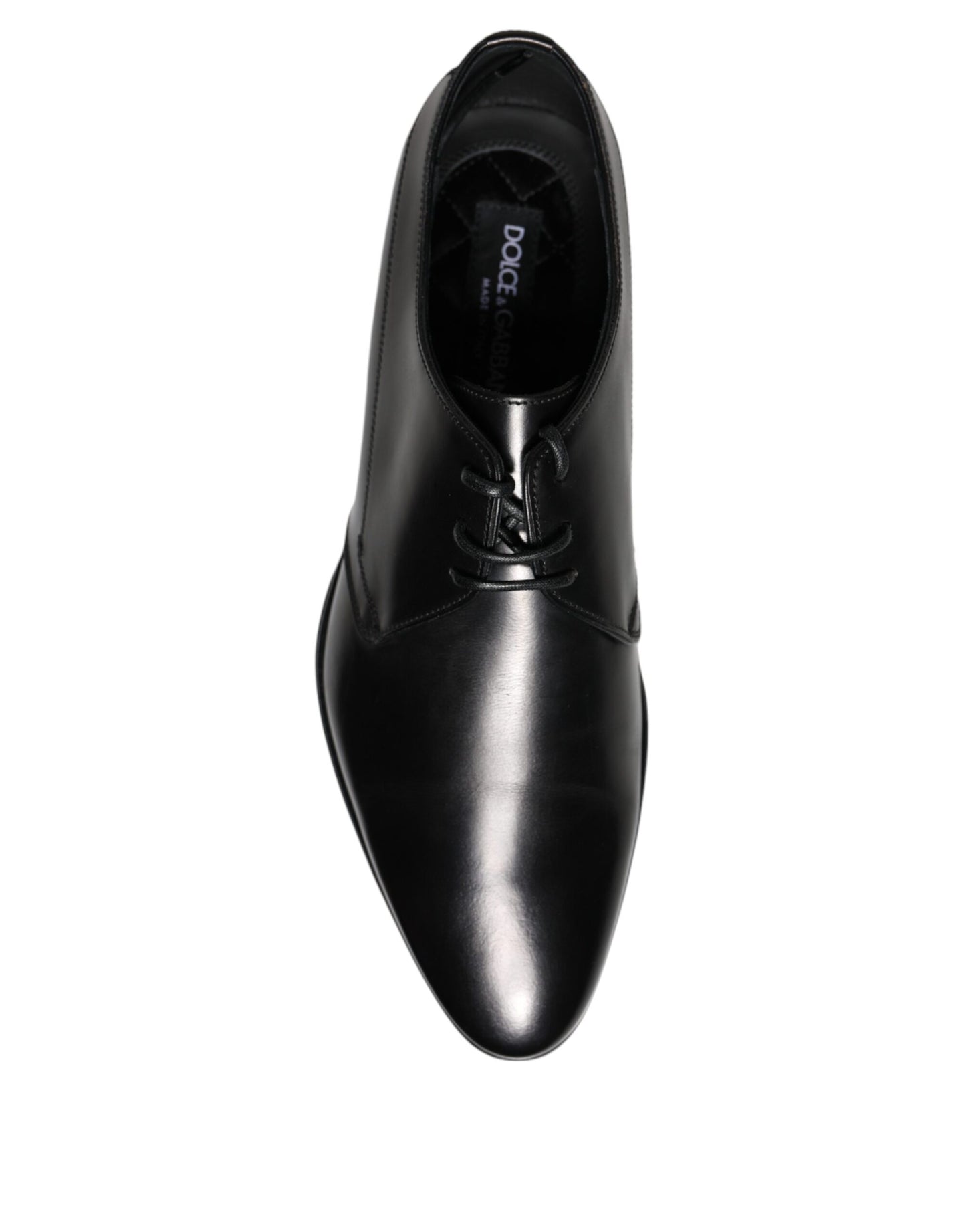 Dolce & Gabbana Black Leather Derby Formal Dress Shoes - EU39/US6