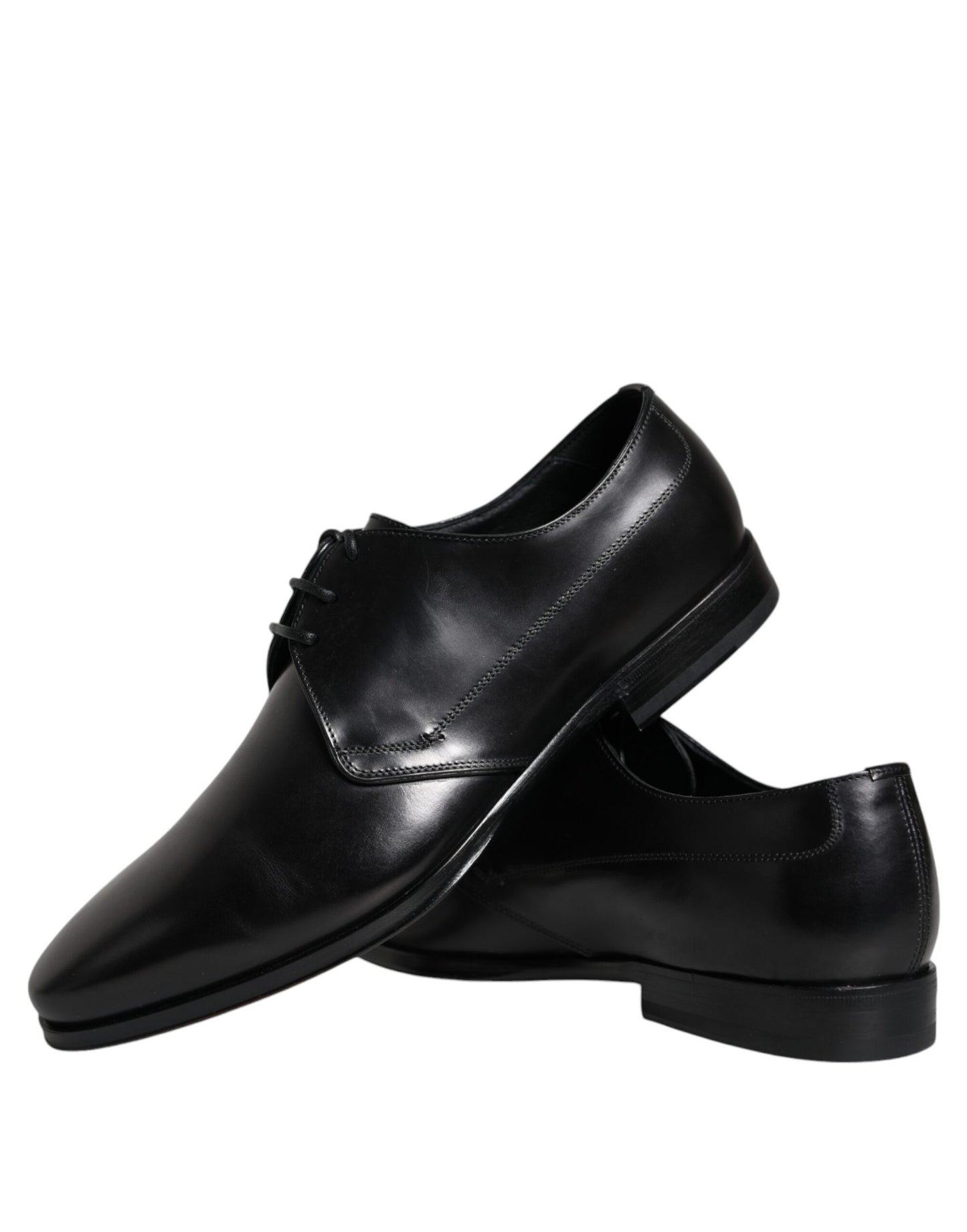 Dolce & Gabbana Black Leather Derby Formal Dress Shoes - EU39/US6