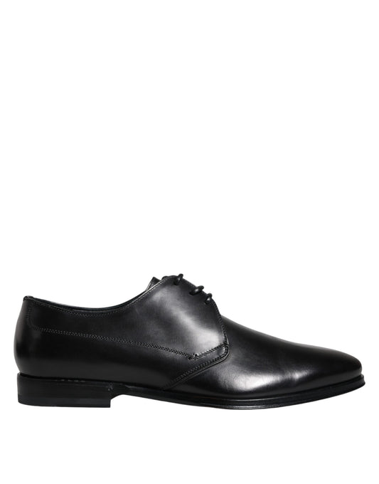 Dolce & Gabbana Black Leather Derby Formal Dress Shoes - EU39/US6