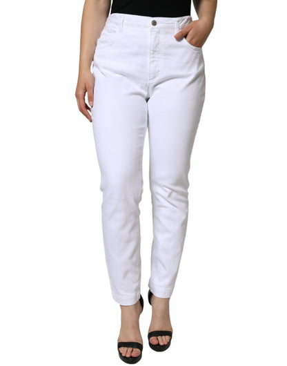 Dolce & Gabbana White Cotton Stretch AUDREY Skinny Jeans - IT48|XXL