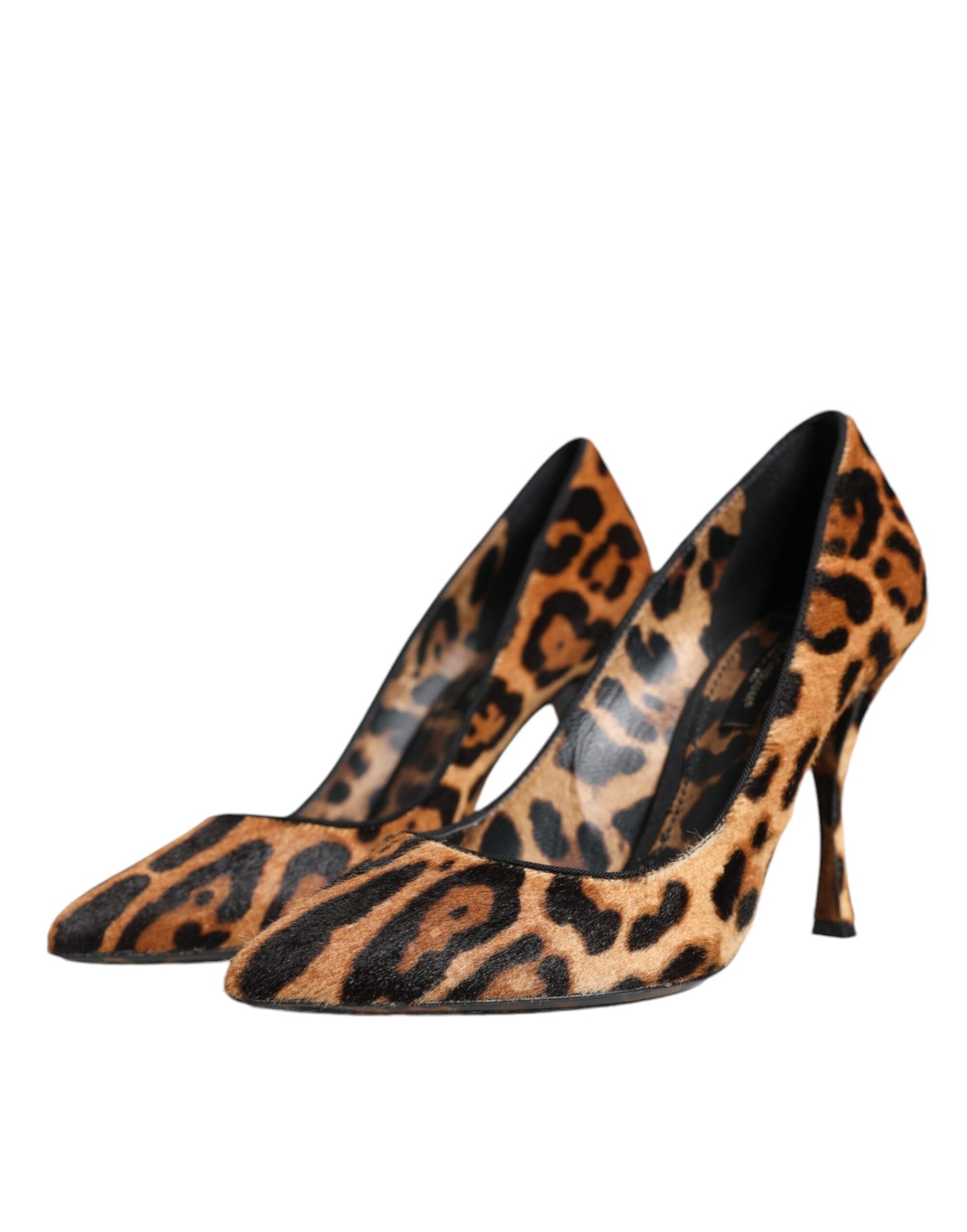 Dolce & Gabbana Brown Leopard Calf Hair Heels Pumps Shoes - EU36/US6