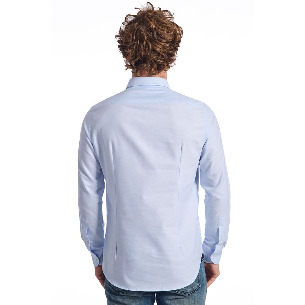 Baldinini Trend Light Blue Cotton Men Shirt