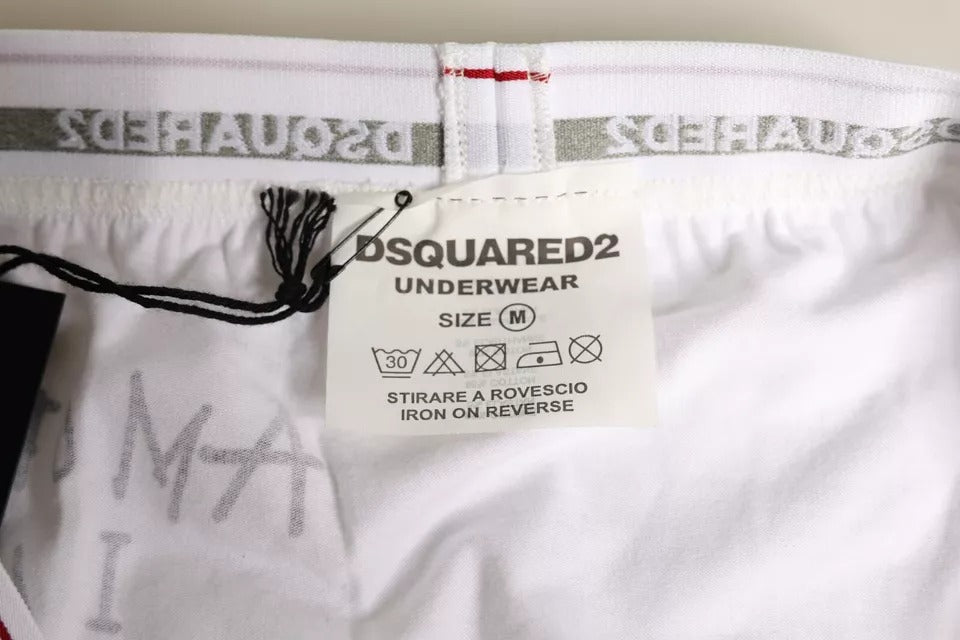 Dsquared² White Cotton Stretch Women Mid Waist Panty Underwear - IT3 | M