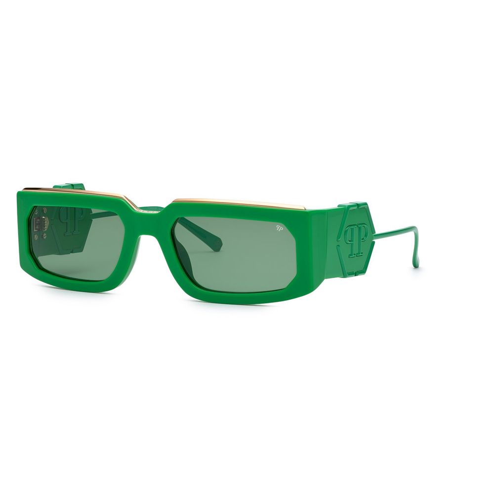 Philipp Plein Green Acetate Sunglasses