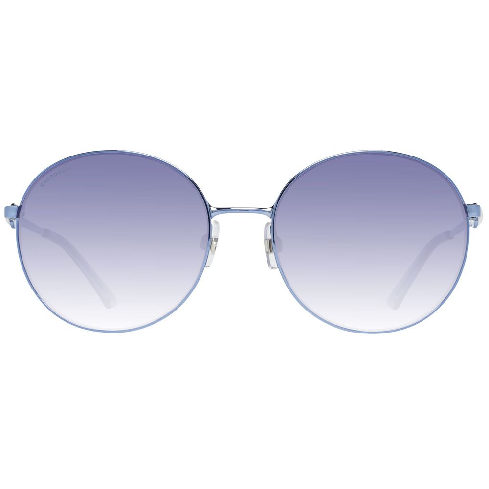 Swarovski Blue Metal Sunglasses