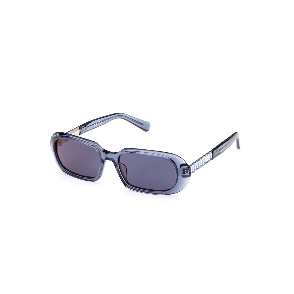 Swarovski Blue Plastic Sunglasses