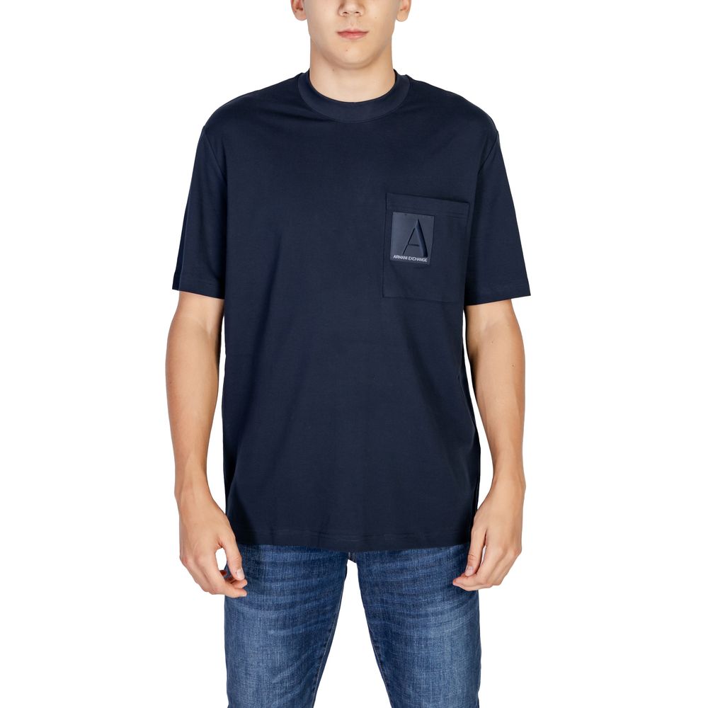 Armani Exchange Blue Cotton T-Shirt - IT44 | S