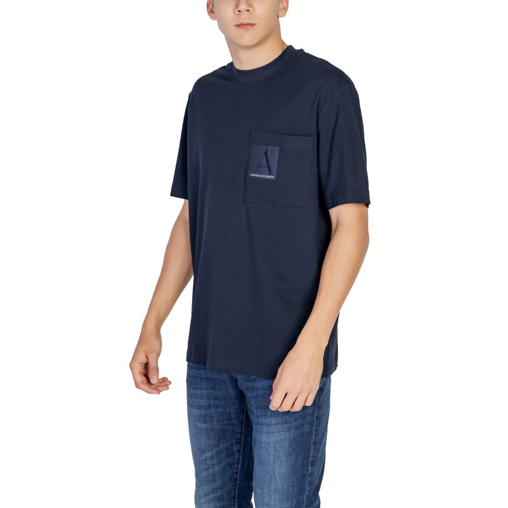 Armani Exchange Blue Cotton T-Shirt - IT44 | S