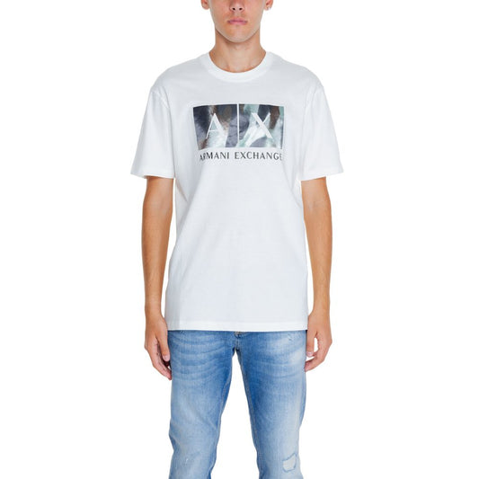 Armani Exchange White Cotton T-Shirt - IT44 | S