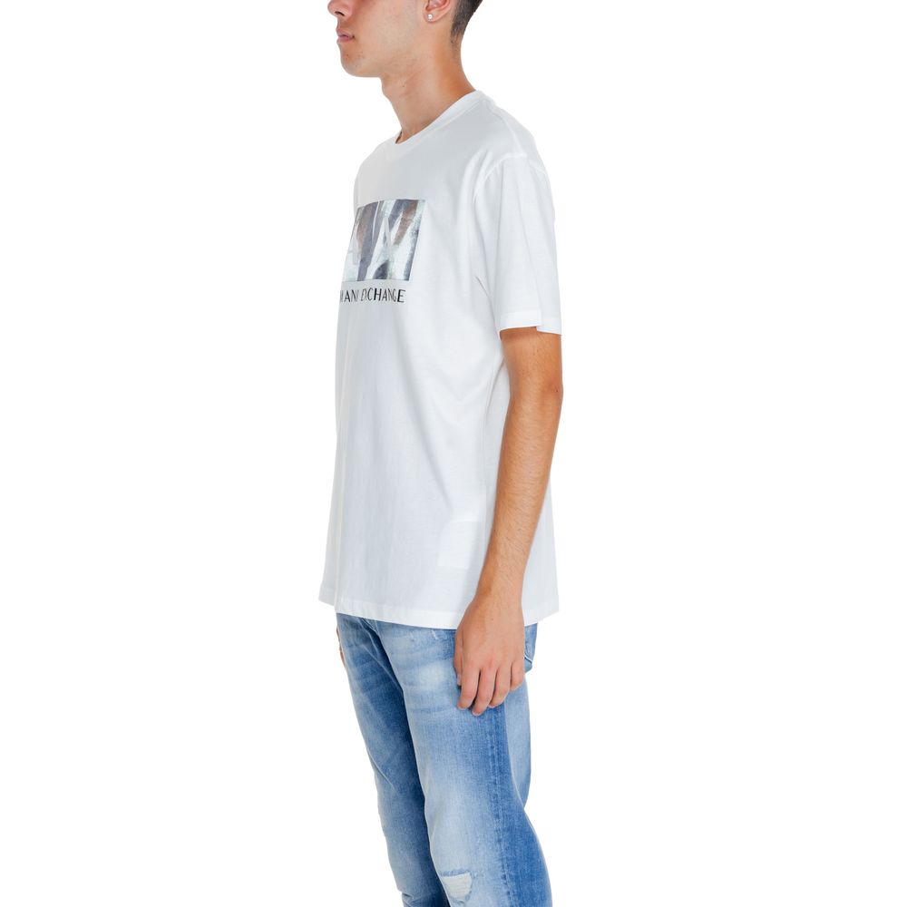 Armani Exchange White Cotton T-Shirt - IT44 | S