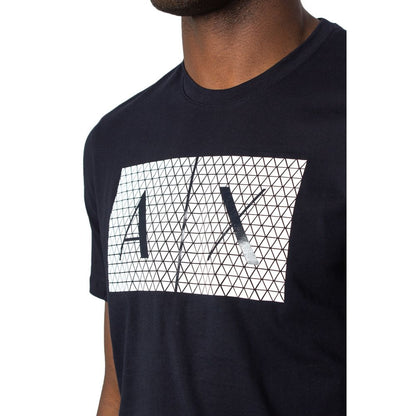 Armani Exchange Blue Cotton T-Shirt