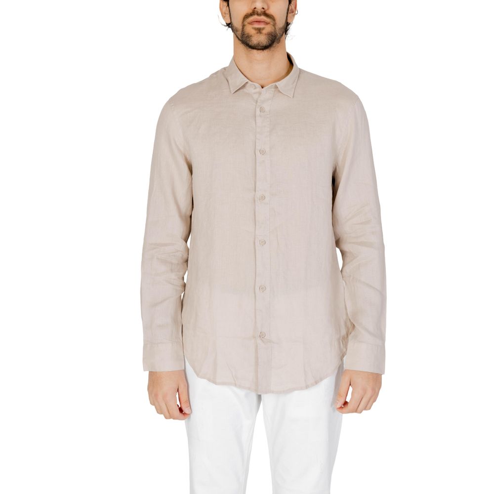 Armani Exchange Beige Linen Shirt - IT44 | S